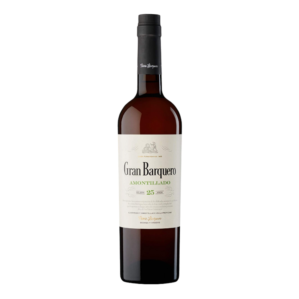 Wino Gran Barquero Amontillado Sherry 19% białe wytrawne  750 ml